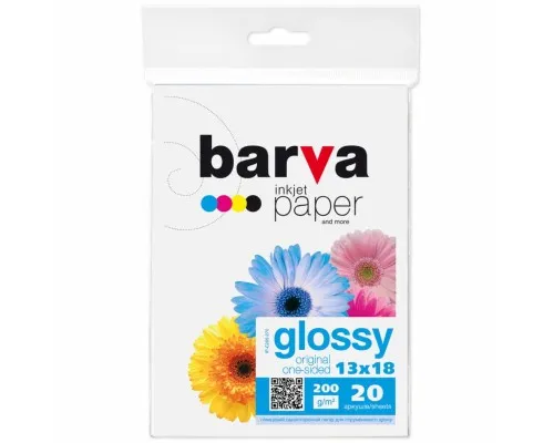 Фотопапір Barva 13x18, 200g/m2, Original Glossy, 20л (IP-C200-270)