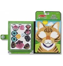 Набір для творчості Melissa&Doug Блокнот з багаторазовими наліпками Домашні тварини (MD30512)