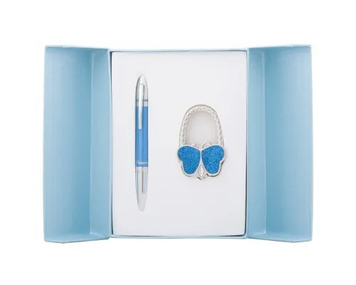 Ручка кулькова Langres набір ручка + гачок для сумки Lightness Синій (LS.122030-02)