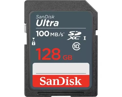 Карта памяті SanDisk 128GB SDXC class 10 UHS-1 (SDSDUNR-128G-GN3IN)