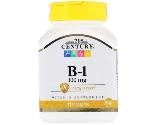 Вітамін 21st Century Вітамін B-1 (тіамін), 100 мг, 110 таблеток (CEN21151)