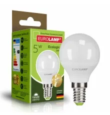 Лампочка Eurolamp LED G45 5W E14 3000K 220V (LED-G45-05143(P))
