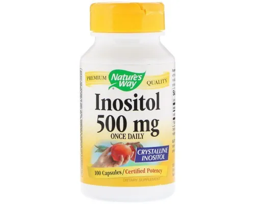 Вітамін Natures Way Інозитол, Одна капсула на день, 500 мг, 100 желатинових кап. (NWY40461)