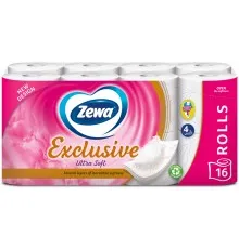Туалетная бумага Zewa Exclusive Ultra Soft 4 слоя 16 рулонов (7322541188812)