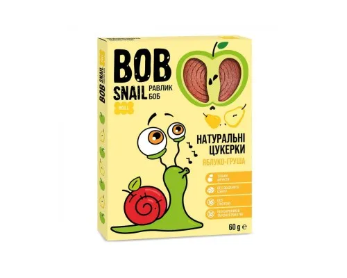 Цукерка Bob Snail Равлик Боб Яблучно-грушева 60 г (4820162520187)