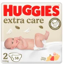 Підгузки Huggies Extra Care 2 (3-6 кг) 58 шт (5029053578071)