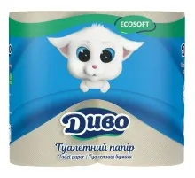 Туалетная бумага Диво Ecosoft 2 слоя серая 4 рулона (4820003831892)