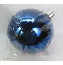 Ялинкова іграшка Novogod`ko куля, пластик, 25cм, синя, глянець (974079)