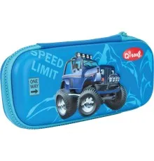 Пенал Cool For School з тисненням 1 відділення Блакитний (QT-5741-Blue)