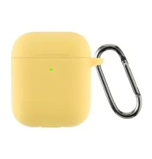 Чохол для навушників Armorstandart Ultrathin Silicone Case With Hook для Apple AirPods 2 Yellow (ARM59696)