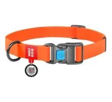 Нашийник для тварин WAUDOG Waterproof з QR паспортом Ш 20 мм Д 28-40 см помаранчевий (27454)