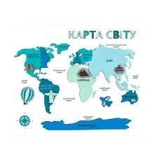 Набор для творчества Rosa Talent Карта мира 3D, МДФ, 30,5 х 37,5 см (4823098540007)