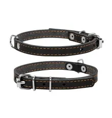 Нашийник для тварин Collar одинарний Ш 10 мм Д 22-30 см чорний (00151)