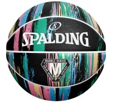 М'яч баскетбольний Spalding Marble Ball чорна пастель Уні 7 84405Z (689344406565)
