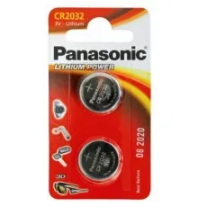 Батарейка Panasonic CR 2032 Lithium * 2 (CR-2032EL/2B)