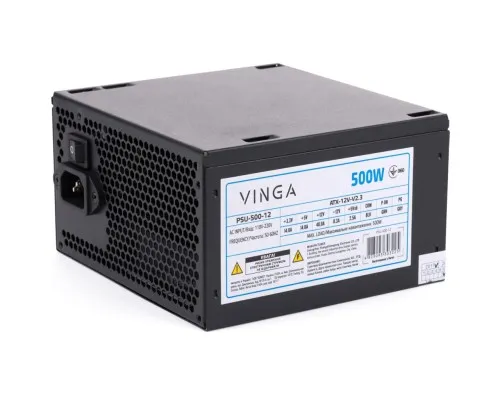 Блок живлення Vinga 500W ОЕМ (PSU-500-12)