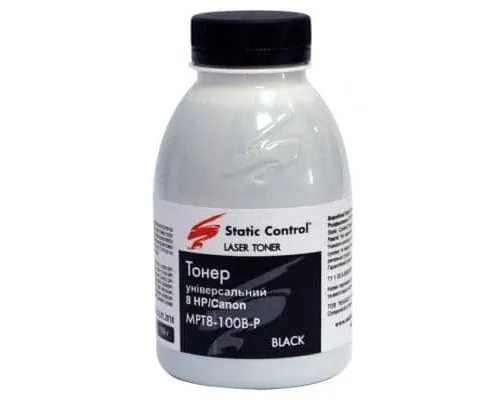 Тонер HP/Canon MPT8 Universal 1010/1012, 100г Static Control (MPT8-100B-P)