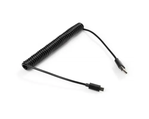 Дата кабель USB 2.0 AM to Micro 5P 1.8m Spring black Vinga (VCPDCMS1.8BK)