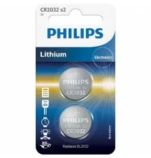 Батарейка Philips CR2032 Lithium BLI 2 (CR2032P2/01B)