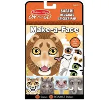Набір для творчості Melissa&Doug Блокнот з багаторазовими наліпками Сафарі (MD30510)