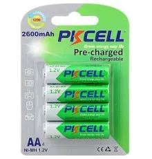 Аккумулятор PkCell AA R6 NiMH 2600mAh * 4 (PC/AA2600-4BA)
