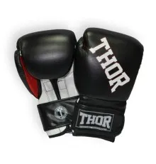 Боксерские перчатки Thor Ring Star 12oz Black/White/Red (536/02(PU)BLK/WHT/RED 12 oz.)