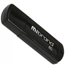 USB флеш накопитель Mibrand 8GB Grizzly Black USB 2.0 (MI2.0/GR8P3B)