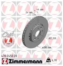 Гальмівний диск ZIMMERMANN 470.2450.20