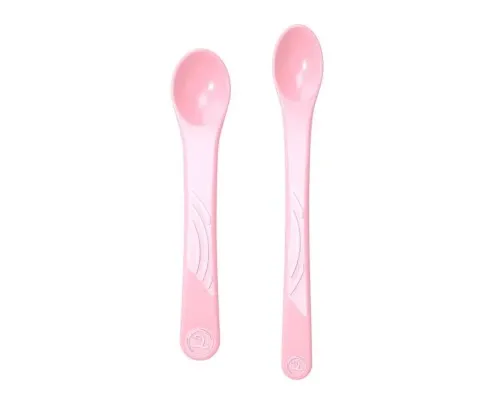 Набір дитячого посуду Twistshake 4+ ложок 2 шт світло-рожеві (78189)