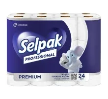 Туалетний папір Selpak Professional Premium тришаровий 18.6 м 24 рулони (8690530118201)