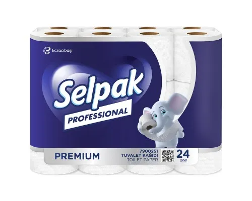 Туалетная бумага Selpak Professional Premium трехслойная 18.6 м 24 рулона (8690530118201)