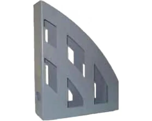 Лоток для бумаг КіП пластиковый, вертикальный, серый (TRAYV-KIP-LV-01-G)