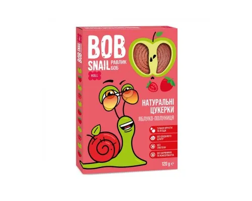 Цукерка Bob Snail Равлик Боб Яблучно-полуниця 120 г (4820162520422)