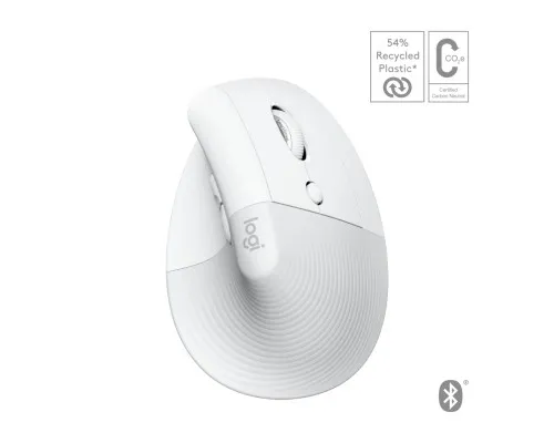 Мышка Logitech Lift for Mac Vertical Ergonomic Mouse Off White (910-006477)