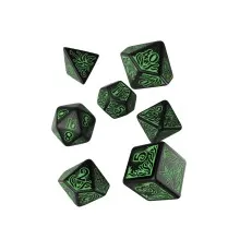 Набір кубиків для настільних ігор Q-Workshop Call of Cthulhu 7th Edition Black green Dice Set (7 шт) (SCTR21)