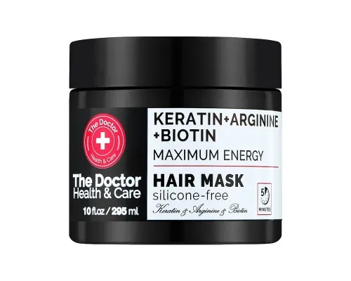 Маска для волосся The Doctor Health & Care Keratin + Arginine + Biotin Maximum Energy 295 мл (8588006042566)