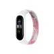 Ремешок для фитнес браслета BeCover Elastic Nylon Style для Xiaomi Mi Smart Band 5/6 (Size L) Pink-White (706164)