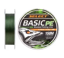 Шнур Select Basic PE 150m Dark Green 0.16mm 18lb/8.3kg (1870.18.24)