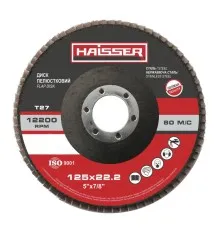 Круг зачистний HAISSER пелюстковий плоский - 125х22,2 P36, Т27 (97090)