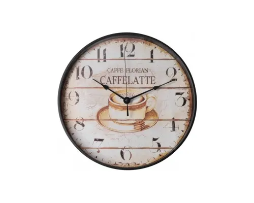 Настенные часы Optima Caffelatte пластиковый, белый (O52109)
