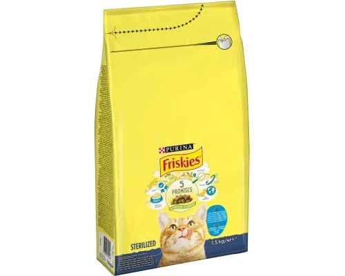 Сухой корм для кошек Purina Friskies Sterile с лососем и овощами 1.5 кг (7613033002458)