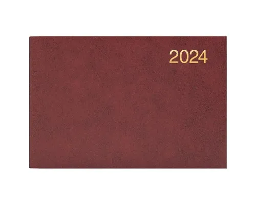 Еженедельник Brunnen датированный 2024 карманный Miradur Бордовый A6 72 листа (73-755 60 294)