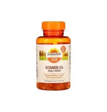 Витамин Sundown Витамин D3, 1000 МЕ, Vitamin D3, Sundown Naturals, 400 гелевых капсул (SDN-19995)