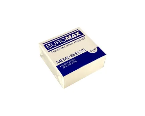 Папір для нотаток Buromax білий 90х90х40 мм, 500 аркушів не склеєний (BM.2277)