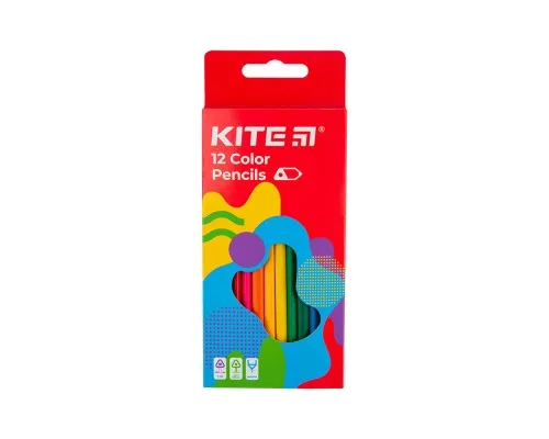 Олівці кольорові Kite Fantasy тригранні, 12 кольорів (K22-053-2)