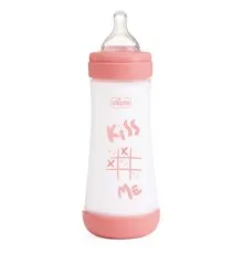 Бутылочка для кормления Chicco Perfect 5 Love с силиконовой соской 4+ мес. 300 мл Розовая (20235.11.40)