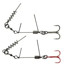 Оснастка Savage Gear SS Corkscrew Stinger 3G 1X 1/0 35kg Red + BN (2 шт/уп) (1854.17.86)