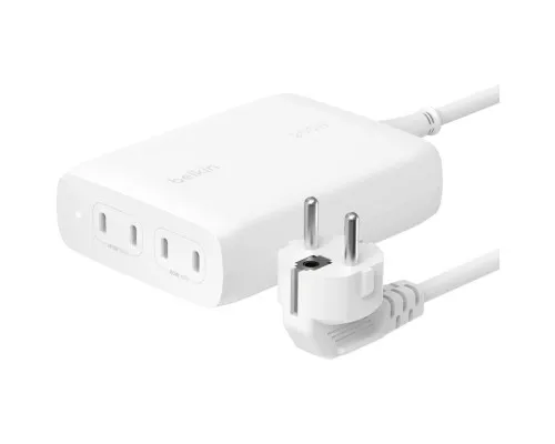 Зарядний пристрій Belkin 4хUSB-С GAN PD PPS 200W white (WCH015VFWH)