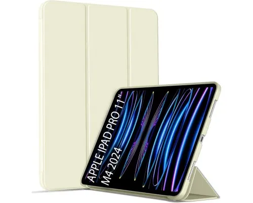 Чохол до планшета BeCover Tri Fold Soft TPU Silicone Apple iPad Pro 11" M4 2024 Beige (711745)