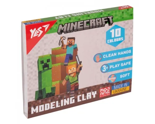 Пластилин Yes Minecraft 10 цветов 200 г (540662)